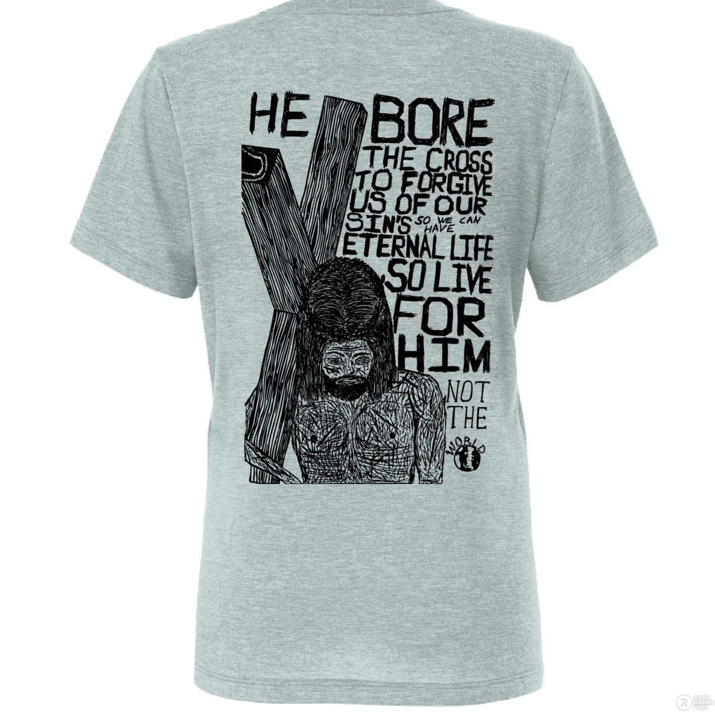 Dusty Blue Triblend - BACK